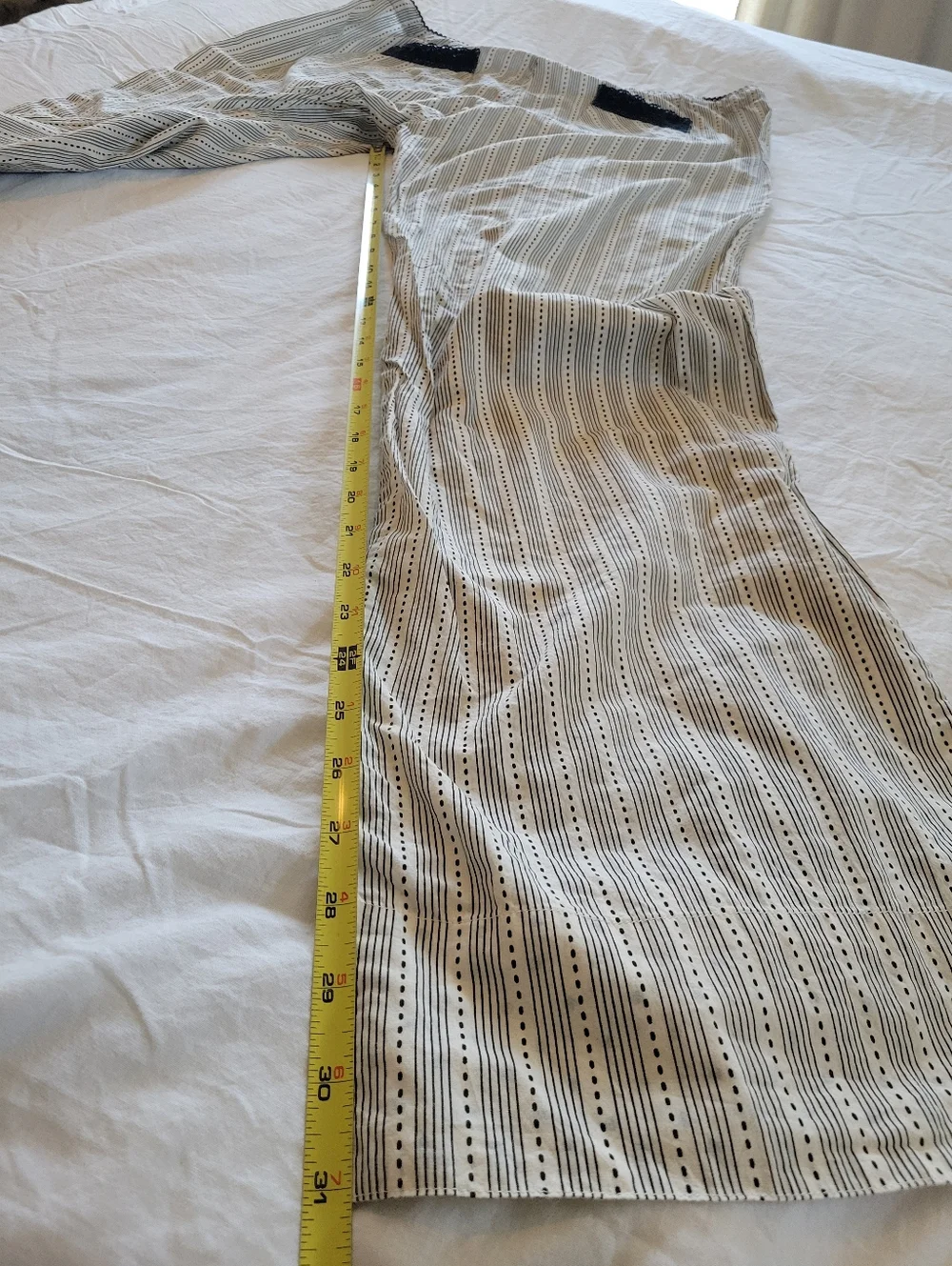 P.J. Salvage Cream & Black Striped Wide Leg Lounge Pants Size L 100% cotton - Picture 12 of 15